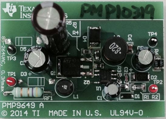 PMP10319, 85VAC to 265VAC Input 15V/400mA Output, Low Cost and Compact Bias Supply Reference Design