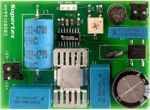 HV9910BDB2, Universal, Off-Line, High-Brightness, 350mA LED Driver Demo Board