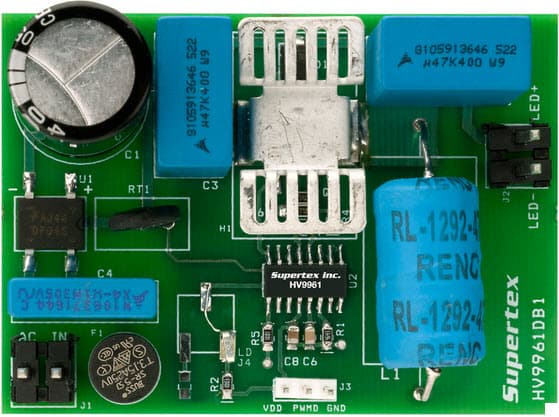 HV9961DB1, 21-Watt Universal AC LED Driver Demo Board with Accurate Average-Mode Constant Current Control