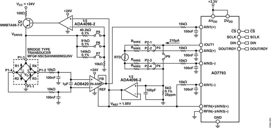 Low Power, Temperature Compensated Bridge Signal Conditioner and Driver