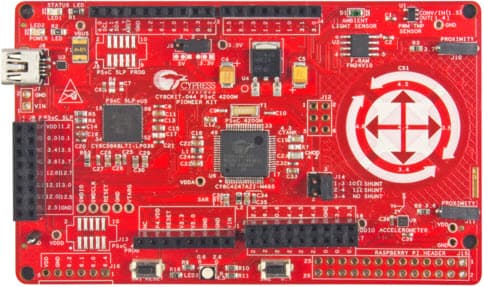 CY8CKIT-044, PSoC 4 M-Series Pioneer Kit enables customers to evaluate and develop projects using the PSoC 4200M device family