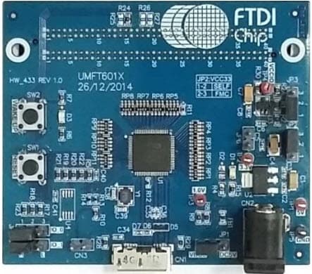 UMFT601X, FIFO to USB 3.0 Bridge Evaluation Board with 32-Bit FIFO bus, FMC (Low Pin Count) connector for interfacing the FT601Q USB Interface IC