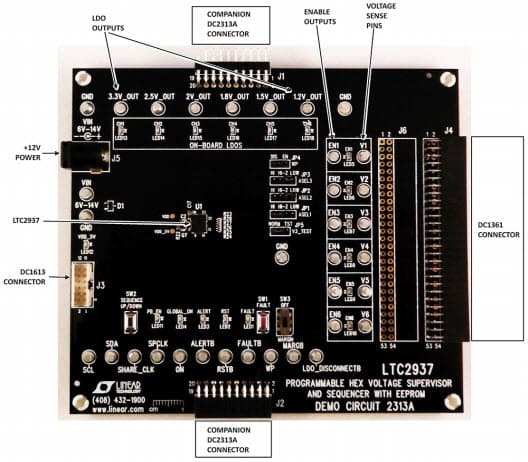 DC2313A, Programmable Six Channel Sequencer and Voltage Supervisor with EEPROM