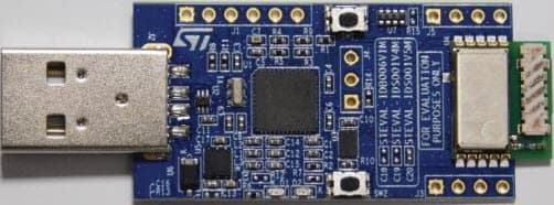 STEVAL-IDS001V5M, Evaluation Board based on the SPIRIT1 SPSGRF-915 915-MHz RF USB Dongle Module