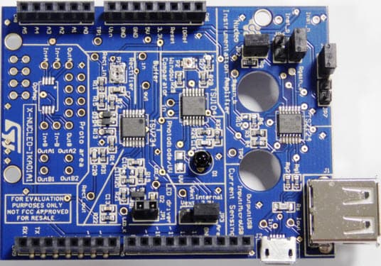 X-NUCLEO-IKA01A1, Multifunctional Expansion Board based on operational amplifiers for STM32 Nucleo