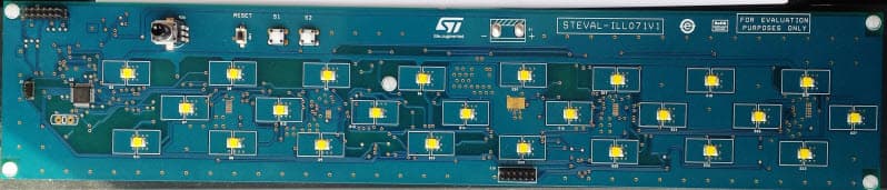 STEVAL-ILL071V1, LED Backlight Demonstration Board based on the STP04CM05, ST1S40 and STM32F030