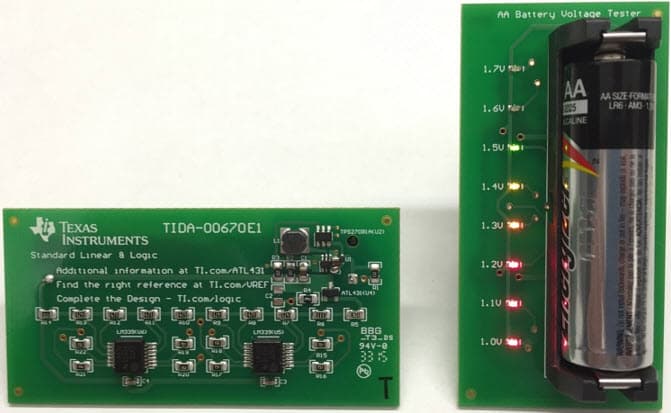 TIDA-00670, Low-Cost, Flexible Voltage Supervisor and Battery Tester Reference Design