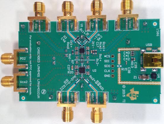 TIDA-00654, Cascaded LMH5401 and LMH6401 Reference Design