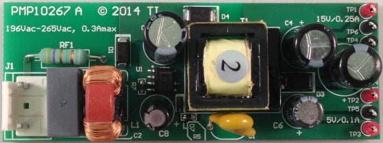 PMP10267.2, Triple-output, PSR DCM Flyback Reference Design with 195VAC to 265VAC Input