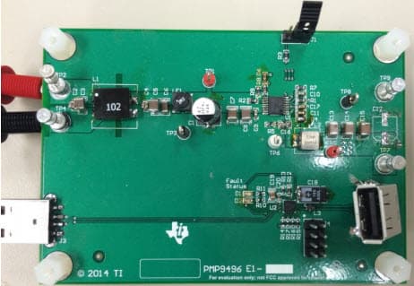 PMP9496.1, CISPR 25 Class 5 Rated 10W Reference Design for Automotive USB Charger System