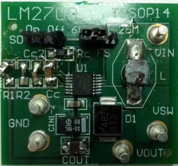 PMP10696, Boost Converter with LM2700 Reference Design