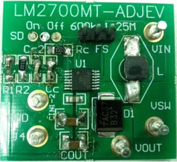 PMP10695, Boost Converter with LM2700 Reference Design