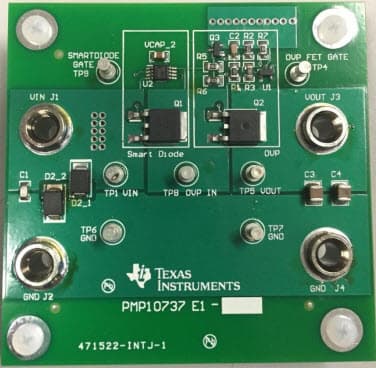 PMP10737, Reverse Polarity and Overvoltage Protection Reference Design for Automotive Systems