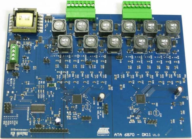 ATA6870-DK11, Evaluation Kit for the ATA6870 Battery Management and ATmega32HVB MCU