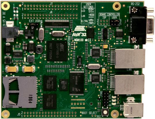 ATNGW100MKII, NGW100 mkII Network Gateway Kit based on AT32AP7000 AVR MCU