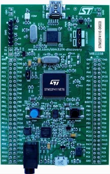 STM32F411E-DISCO, Discovery Kit with STM32F411VET6 STM32 F4 Series Microcontroller