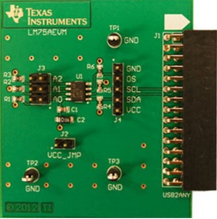 LM75AEVM, Evaluation Board for LM75AEVM, Evaluation Module for Digital Temperature Sensor and thermal Watchdog with Two-Wire Interface