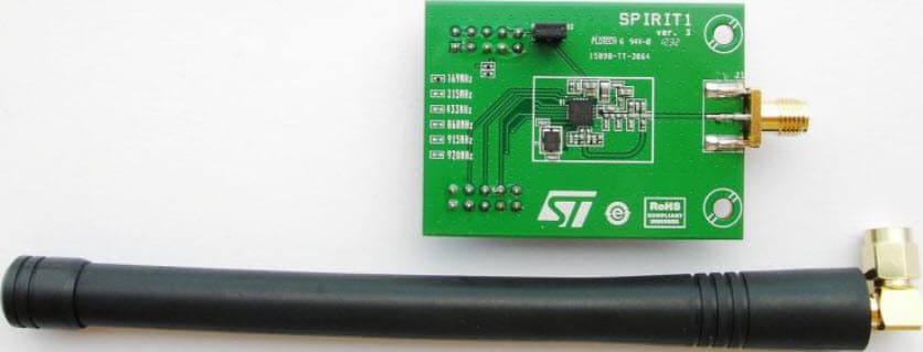 STEVAL-IKR002V1D, SPIRIT1 169-MHz low data rate Transceiver Daughter Board