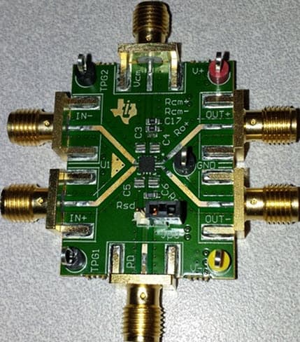 LMH3401EVM, Evaluation Module for the single LMH3401 amplifier in a 14-lead high performance RF package