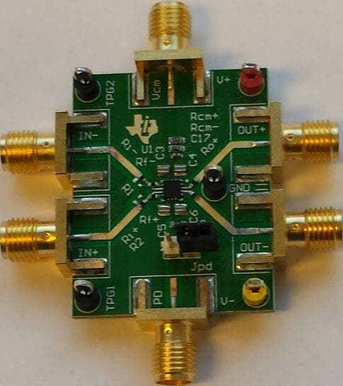 LMH5401EVM, Evaluation Module for the single LMH5401 amplifier in a 14-lead high performance RF package