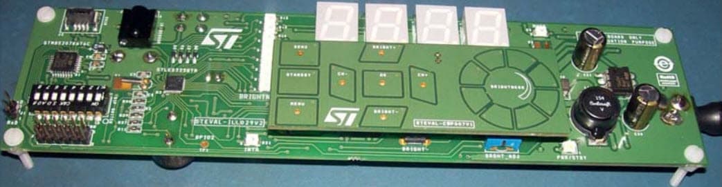 UM1058, STEVAL-ILL029V2 and STEVAL-CBP007V1 Front Panel Demonstration Board with STLED325 and STMPE24M31 based touch panel