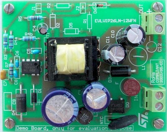 STEVAL-ISA110V1, Demonstration Board based on the VIPER26LN, 12 V/12 W wide range non-isolated flyback