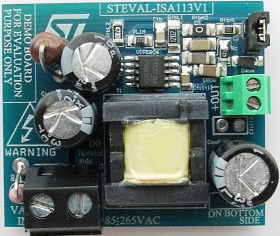 STEVAL-ISA113V1, Wide range single-output Demonstration Board based on the VIPER06HS Flyback Converter