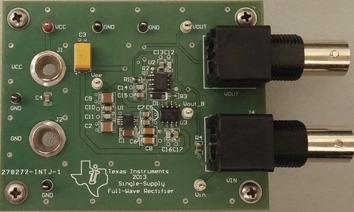 TIPD124, Single-Supply Low-Input Voltage Optimized Precision Full-Wave Rectifier Reference Design