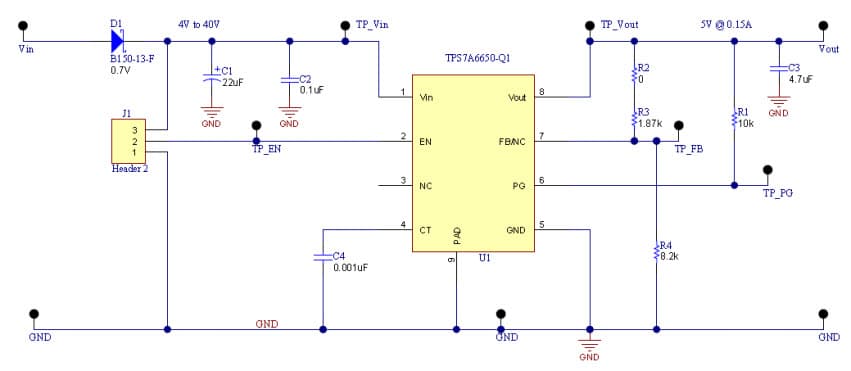 TPS7A66xxEVM, Evaluation Module based on the TPS7A6633QDGNRQ1 LDO Linear Regulator