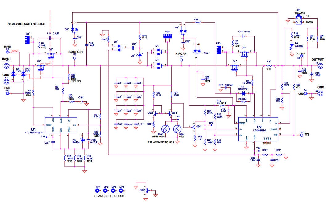 DC2150A-C, Demo Board for 28V, 5A MIL-STD-1275D Surge Stopper [Featuring LTC4366HTS8-2 and LT4363HS-2]