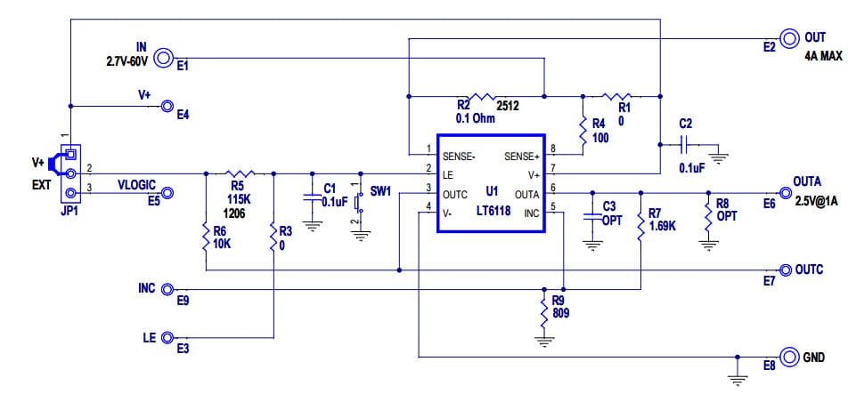 DC2193A, LT6118 Demo Board, High Side Current Sense Amplifier with Reference and Comparator with POR Capability