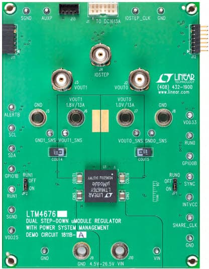 DC1811B-KIT, Demo Board for DC1811B with DC1613A, LTM4676 (DC1811) with USB-to-PMBus Adapter (DC1613A)