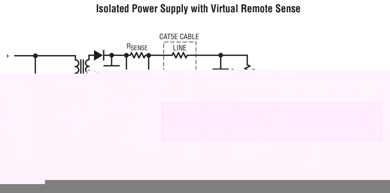 Typical Application for LT4180 - Virtual Remote Sense Controller