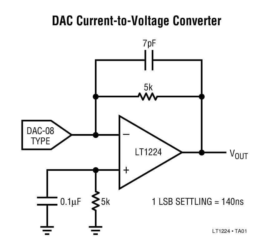 Typical Application for LT1224 - Very High Speed Operational Amplifier