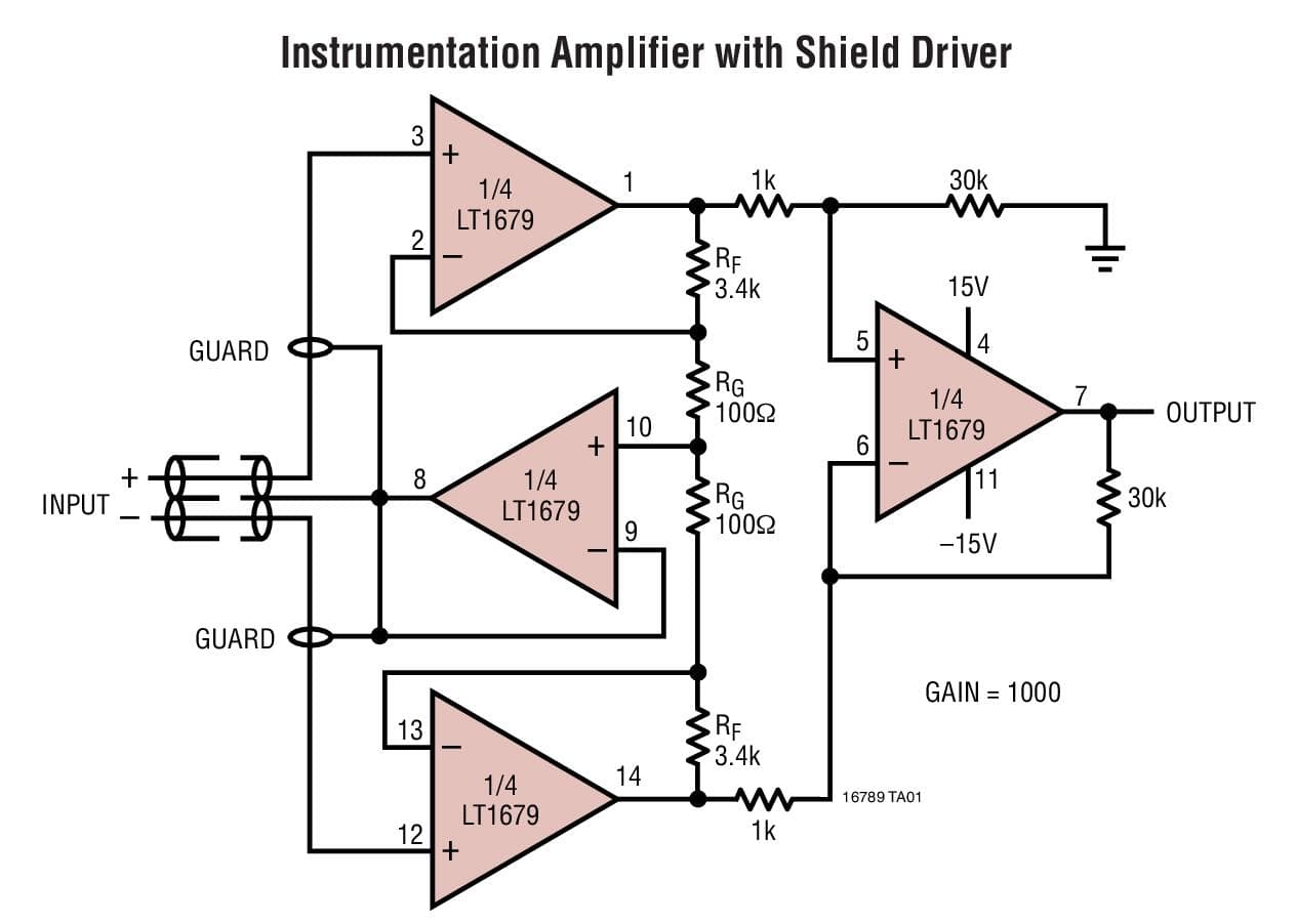 Typical Application for LT1679 - Dual/Quad Low Noise, Rail-to-Rail, Precision Op-Amps