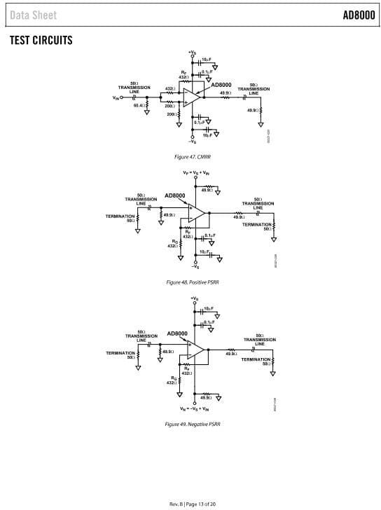 AD8000YCPZ-EBZ, Ultra High Speed Op-Amp Evaluation Board