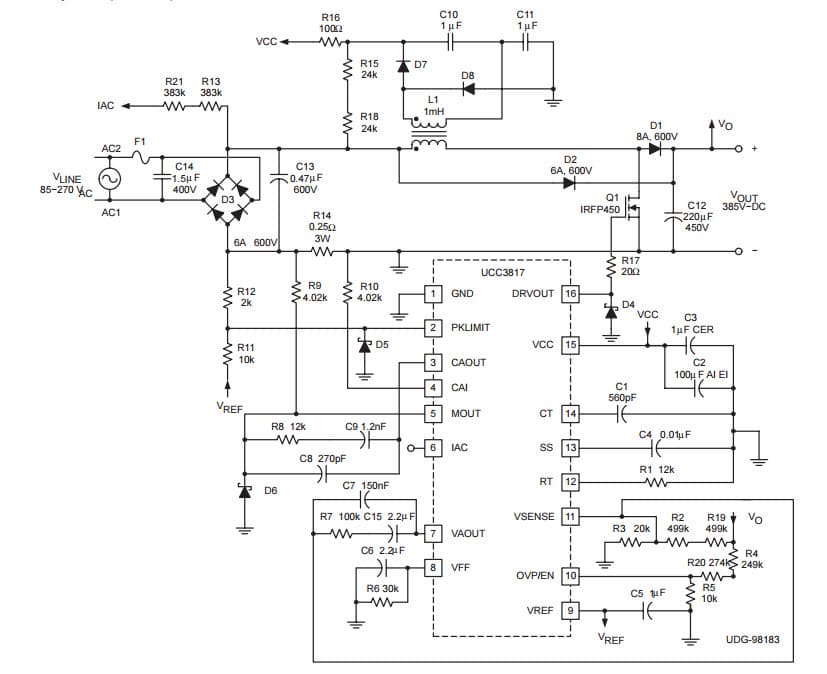 Typical Application for Bicmos Power Factor Pre-regulator