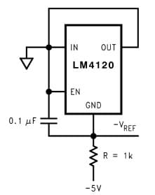 Typical Application for LM4120 Voltage Reference with Negative Output