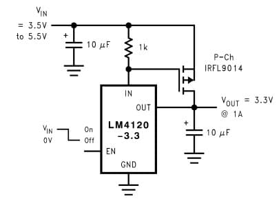 Typical Application for LM4120 Precision High Current Low Dropout Regulator