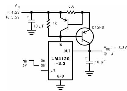 Typical Application for LM4120 Precision Regulator with Current Limiting Circuit