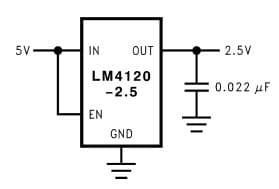 Typical Application for LM4120 Power Supply Splitter