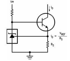 Typical Application for LMV431 Constant Current Sink, Low-Voltage (1.24V) Adjustable Precision Shunt Regulator