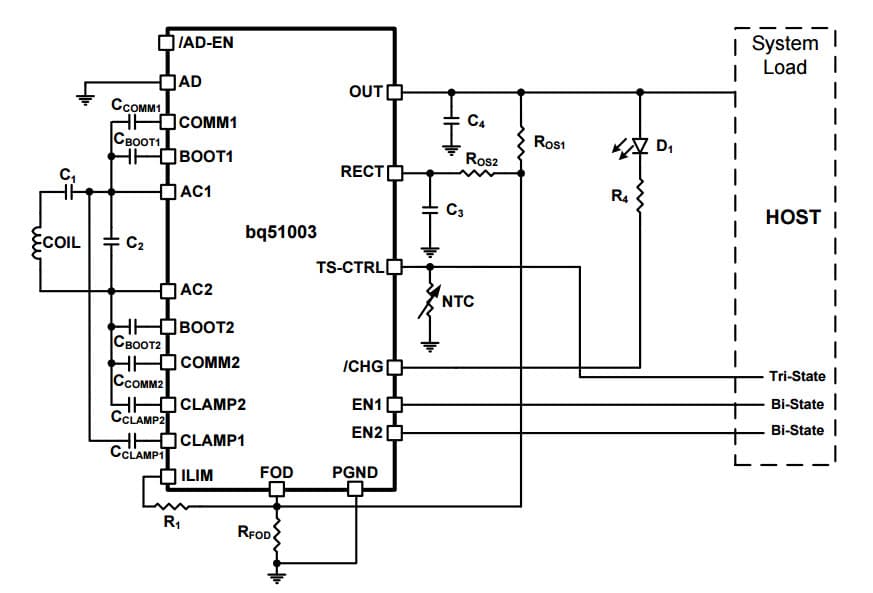 Typical Application for Highly Integrated Wireless Receiver Qi (WPC v1.1) Compliant Power Supply