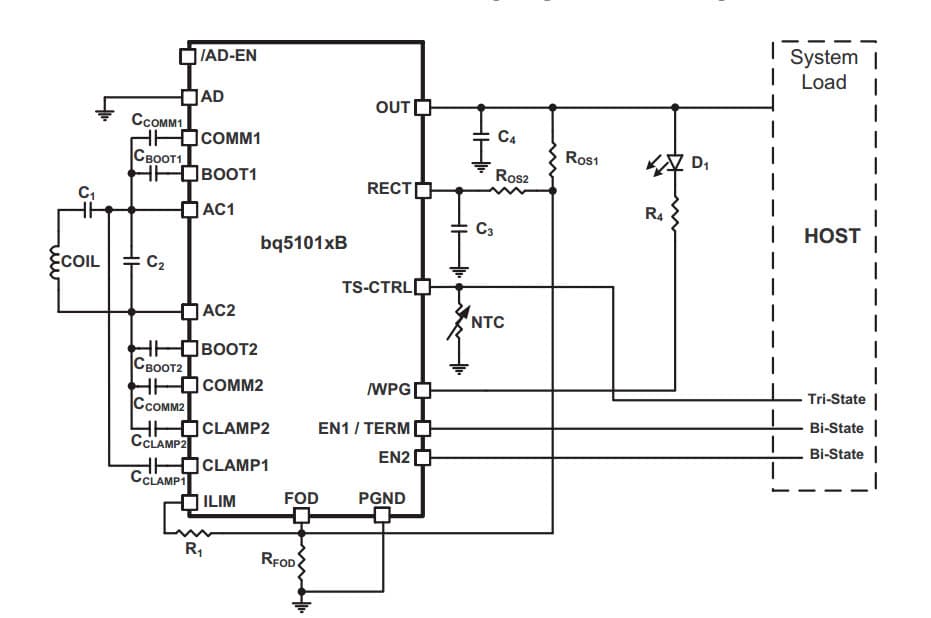 Typical Application for Highly Integrated Wireless Receiver Qi (WPC V1.1) Compliant Power Supply