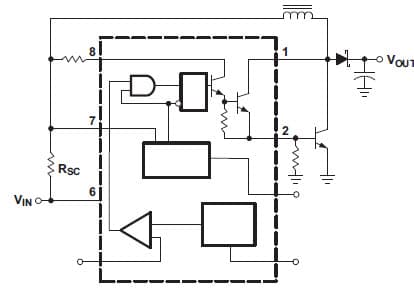 Typical Application for MC33063A 1.5-A Peak Boost Regulator Switching Regulators with External NPN Switch Configurations for Higher Peak Current