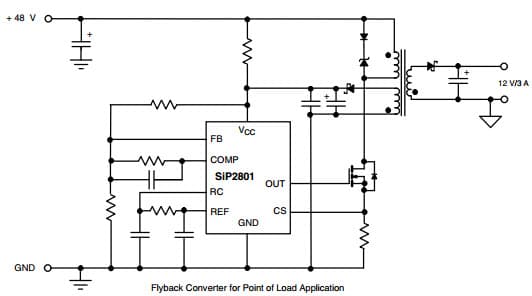 Typical Application Circuit for SiP2803 Low Power Consumption Current Mode Controller