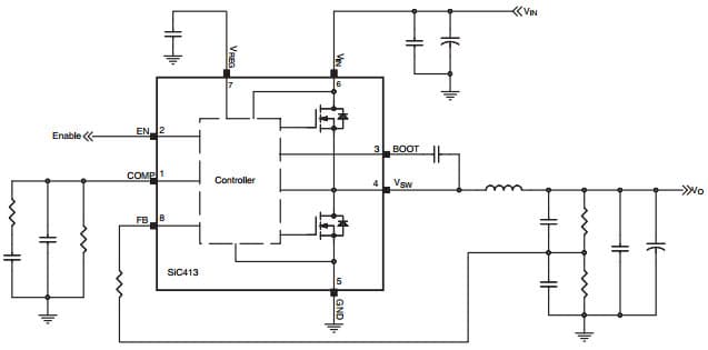 Typical Application Circuit for SiC413 Reference Board