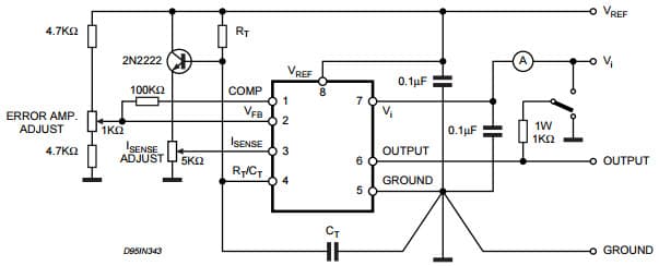 Typical Application for UC3842A High-Performance Current Mode PWM Controller