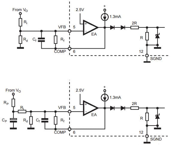 Typical E/A Compensation Networks Application Circuit for L5991 Primary Controller With Standby