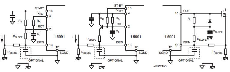 Typical Application for L5991 Slope Compensation Techniques